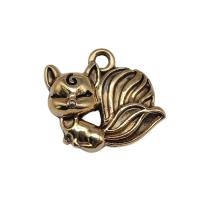 Zinc Alloy Animal Pendants Fox plated vintage & DIY nickel lead & cadmium free Sold By PC