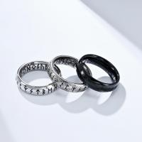 Stainless Steel Finger Ring 304 Stainless Steel polished fashion jewelry & Unisex 6mm Sold By PC