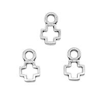 Zink Alloy Cross Hängen, antik silver pläterad, DIY & ihålig, nickel, bly och kadmium gratis, 7x12mm, Säljs av PC