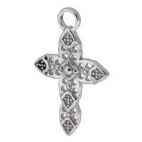 Pendants Cruach Cross dhosmálta, 316 Cruach dhosmálta, DIY, dath bunaidh, 25x38x3.50mm, Poll:Thart 4mm, Díolta De réir PC