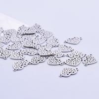 ステンレス鋼のハートペンダント, 304ステンレススチール, ハート形, DIY & 1/1 ループ, 無色, 5x15mm, 売り手 パソコン