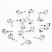 Acciaio inossidabile Animal Ciondoli, 304 acciaio inox, Uccello, DIY, colore originale, 7x12mm, Venduto da PC