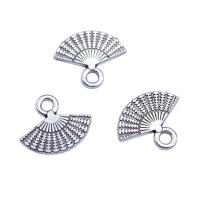 Zinc Alloy Pendants Fan antique silver color plated DIY nickel lead & cadmium free Sold By PC