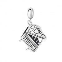 argent sterling 925 Pendentifs European, Piano, poli, Vintage & DIY, 11x22mm, Vendu par PC