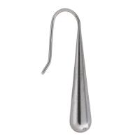 Stainless Steel Hook slangetje, 304 roestvrij staal, voor vrouw, oorspronkelijke kleur, 11x30x5mm,0.8mm, Verkocht door pair