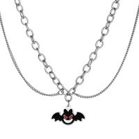 Collier d'acier titane, Chauve-souris, poli, Halloween Design & bijoux de mode & longueur différente pour le choix & unisexe, couleur originale, 27.90mm, Vendu par PC