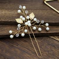 Hair Stick Zinc Alloy with Crystal & Plastic Pearl fashion jewelry & for woman nickel lead & cadmium free Sold By PC