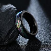 Anillo de acero de tungsteno para hombres, con Nácar de Abulón, Joyería & diverso tamaño para la opción, más colores para la opción, 8x3.30mm, Vendido por UD