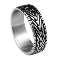 Bague homme en acier inoxydable, Acier titane, Oindre, bijoux de mode & normes différentes pour le choix & pour homme, couleur originale, Vendu par PC