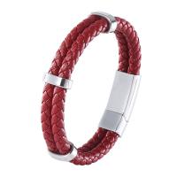 PU cavo bracciali, PU microfibra, with 316 acciaio inox, Doppio strato & lunghezza differente per scelta & unisex, nessuno, 12mm, Venduto da PC