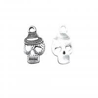 Zinc Alloy Skull Pendants antique silver color plated vintage & DIY nickel lead & cadmium free Approx Sold By Bag