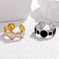 Stainless Steel Open Ring 304 Stainless Steel plated fashion jewelry & for woman & enamel Sold By PC