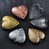 Ottone Ciondoli Locket, Cuore, placcato, gioielli di moda, nessuno, assenza di nichel,piombo&cadmio, 39.80x42.30mm, Venduto da PC