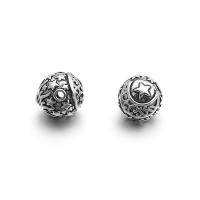 925 Sterling Silver Spacer Bead, Babhta, seanré & DIY, 10.50x10mm, Poll:Thart 1.5mm, Díolta De réir PC