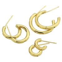 Cúbicos Circonia Pendiente Latón Micro pavimenta, metal, chapado en color dorado, Joyería & diverso tamaño para la opción & micro arcilla de zirconia cúbica & para mujer, dorado, Vendido por Par