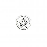 Zinc Alloy Pendants pentagram antique silver color plated vintage & DIY & hollow nickel lead & cadmium free Approx Sold By Bag