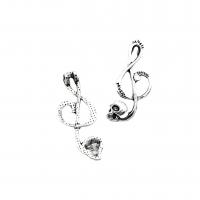 Zinc Alloy Pendants Music Note antique silver color plated vintage & DIY nickel lead & cadmium free Approx Sold By Bag