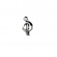 Zinc Alloy Pendler, Music Note, antik sølv farve forgyldt, Vintage & du kan DIY, nikkel, bly & cadmium fri, 9x18mm, Ca. 100pc'er/Bag, Solgt af Bag