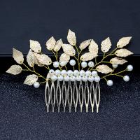 Dekoratív Hair Combs, Cink ötvözet, -val Műanyag Pearl, divat ékszerek & a nő, több színt a választás, nikkel, ólom és kadmium mentes, 120x80mm, Által értékesített pár