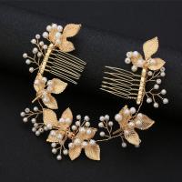 Decorative Hair Combs Zinc Alloy with Plastic Pearl fashion jewelry & for woman nickel lead & cadmium free Sold By PC