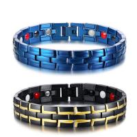 Bijoux bracelet en acier inoxydable, Acier inoxydable 304, bijoux de mode & pour homme, plus de couleurs à choisir, 12mm, Longueur Environ 8.66 pouce, Vendu par PC