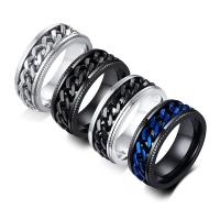 Hombres de acero inoxidable anillo del dedo, Partículas de acero, Joyería & diverso tamaño para la opción & para hombre, más colores para la opción, 8x2.50mm, Vendido por UD