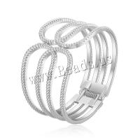 Lo zinco in lega Bangle Jewelry, lega in zinco, placcato, per la donna & cavo, nessuno, assenza di nichel,piombo&cadmio, 36x60mm, Venduto da PC