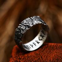 Titantium Steel Finger Ring, Titanium Steel, csiszolt, Vintage & különböző méretű a választás & az ember, Méret:7-13, Által értékesített PC