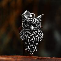 Acier inoxydable animaux Pendentifs, Acier inoxydable 304, hibou, poli, Vintage & DIY, 24.60x52.60mm, Vendu par PC