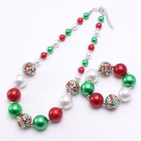 Colares de Natal, acrilico, with resina & liga de zinco, with 2.36inch extender chain, feito à mão, Design de Natal & Menina & joias de moda & Vario tipos a sua escolha, 20mm,10mm, comprimento Aprox 18.9 inchaltura, vendido por Defina