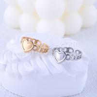 Stainless Steel Open Ring 304 Stainless Steel Heart plated fashion jewelry & for woman Sold By PC