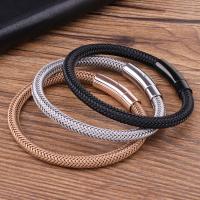 Pareja pulsera y brazalete, acero inoxidable 316L, con PU de microfibra, Joyería & longitud diferente para la opción & unisexo, más colores para la opción, Vendido por UD