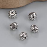 925 Sterling Zilver Spacer Kralen, Abacus, Vintage & DIY & glanzend, 10x6mm, Verkocht door PC