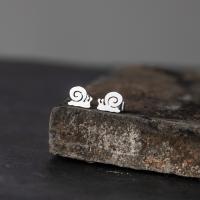 Pendientes de Perno de Aleación de Zinc, Caracol, chapado, Joyería & para mujer, más colores para la opción, libre de níquel, plomo & cadmio, 9x7mm, Vendido por Par