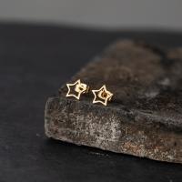 Sinc Alloy Earring Graí, Star, plátáilte, jewelry faisin & do bhean, dathanna níos mó le haghaidh rogha, nicil, luaidhe & caidmiam saor in aisce, 10x10mm, Díolta De réir Péire