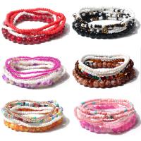 Acryl Armbanden, Seedbead, met Acryl, mode sieraden & multilayer & voor vrouw, meer kleuren voor de keuze, nikkel, lood en cadmium vrij, Lengte Ca 8 inch, Verkocht door PC