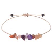 Gemstone Armbånd, Voks, med Ædelsten, justerbar & for kvinde, Længde Ca. 15-30 cm, Solgt af PC