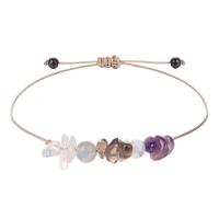 Pulseras de piedras preciosas, Cordón de cera, con Piedras preciosas, 12 Signos del Zodíaco, ajustable & para mujer, longitud aproximado 15-30 cm, Vendido por UD