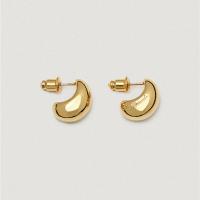 Pendientes de Perno en Latón, metal, Luna, chapado en color dorado, Joyería & para mujer, dorado, libre de níquel, plomo & cadmio, 28mm, Vendido por Par