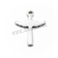 Nerezová ocel Cross Přívěsky, 304 Stainless Steel, Kříž, DIY, Původní barva, 18x12.80mm, Prodáno By PC