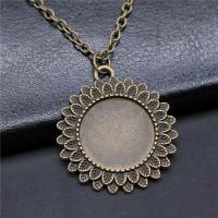 Zinc Alloy Pendant Cabochon Setting Flower plated vintage & DIY nickel lead & cadmium free 20mm Sold By PC