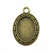 Zink-Legierung Cabochon Weissgold, Zinklegierung, oval, plattiert, Vintage & DIY, keine, frei von Nickel, Blei & Kadmium, 13x18mm, verkauft von PC