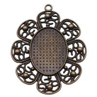 Pendentif en alliage de zinc Cabochon Cadre, Plaqué de couleur de bronze antique, Vintage & DIY, protéger l'environnement, sans nickel, plomb et cadmium, 22x30mm, Vendu par PC