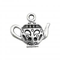 Zinc Alloy Pendants teapot antique silver color plated vintage & DIY nickel lead & cadmium free Approx Sold By Bag