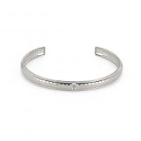 Roestvrij staal armbanden, 304 roestvrij staal, Letter C, voor vrouw, meer kleuren voor de keuze, 6.50mm, Lengte 165 mm, Verkocht door PC