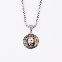 Zink Alloy Smycken Collier, Buddha, Unisex, fler färger för val, nickel, bly och kadmium gratis, 22x26mm, Längd 60 cm, Säljs av PC