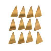 Brass Nakit Privjesci, Mesing, Trokut, možete DIY, 20x13x0.50mm, Rupa:Približno 1.3mm, Prodano By PC