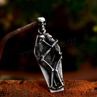 Stainless Steel Skull Pendants 304 Stainless Steel polished vintage & DIY Sold By PC