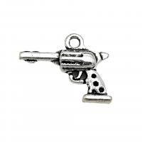 Zinc Alloy Gun Pendants antique silver color plated vintage & DIY nickel lead & cadmium free Approx Sold By Bag