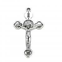 Zinc Alloy Cross Pendants antique silver color plated vintage & DIY nickel lead & cadmium free Approx Sold By Bag